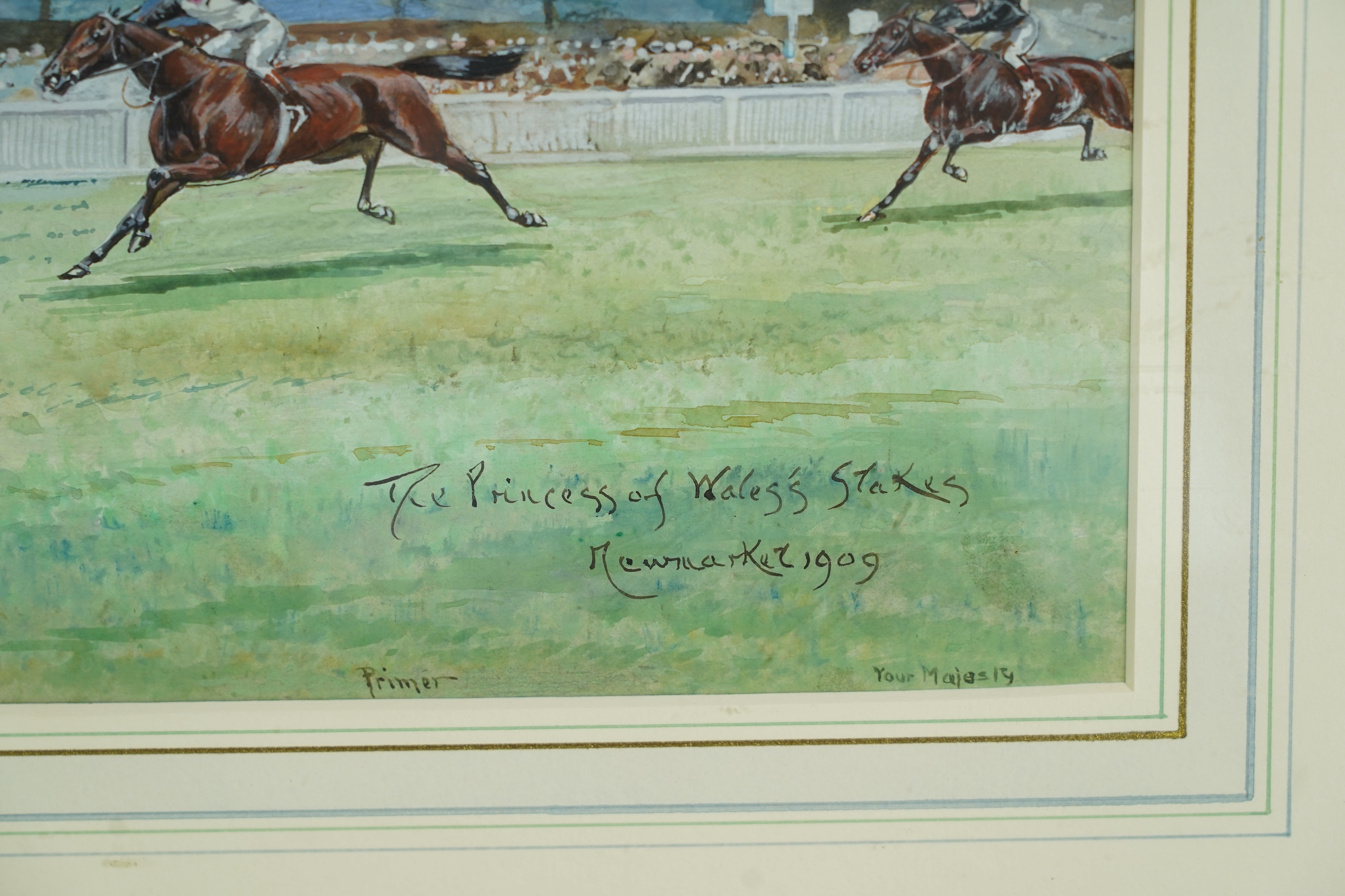 John Beer (c.1860-c.1930), 'The Princess of Wales Stakes, Newmarket, 1909'